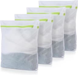 Kavel van 3 kleine linnentassen voor wasmachine 23 x 30 cm - wasnet voor wasmachine - wastas reizen - multifunctionele wasnet - wasnet groot - waszakken set - waszakjes voor delicate kleding. — thumbnail 1