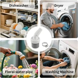 Afvoerslang Adapter voor Wasmachine en Vaatwasser - Universele Aansluiting met Klem — thumbnail 4