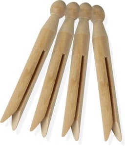 Houten Wasknijpers Traditioneel Set van 100 Stuks Natuurlijk — thumbnail 1
