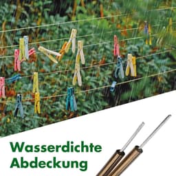 20 meter waslijn met stalen kern 3 mm - roestvrij en waterdicht tot 120 kg - voor buiten, tuin en kamperen — thumbnail 5