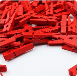 100 Stuks Houten Wasknijpers Mini Gekleurd - Diverse Kleuren - Decoratie Klemmen 3,5 cm — thumbnail 1