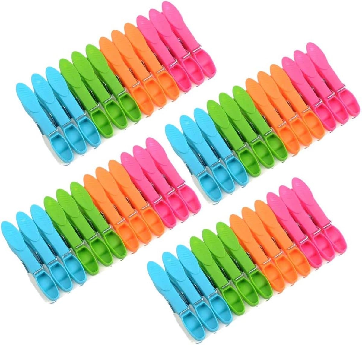 Goodivery ® 72 stuks kleurrijke kunststof wasknijpers wasklemmen handvat antislip wasknijpers voor waslijn of wasrek was strandhanddoek badhanddoek tapijt, 4 kleuren — afbeelding 1