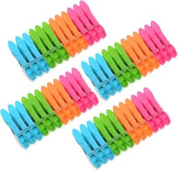 Goodivery ® 72 stuks kleurrijke kunststof wasknijpers wasklemmen handvat antislip wasknijpers voor waslijn of wasrek was strandhanddoek badhanddoek tapijt, 4 kleuren — thumbnail 1