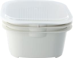 La'Moussawi ® Veelzijdige 3-in-1 Stapelbare Afdruip- en Opbergset voor Groenten en Fruit — thumbnail 1
