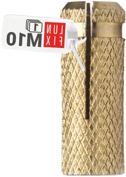 Muuranker Messingplug - Inslagplug Uitbreekhuls - Zwaar Belaste Bevestiging - Corrosiebestendig Messing - M10 33 mm - Messing — thumbnail 1