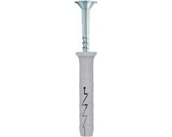 Muurankers - Pluggen Bevestigingen - Zware Objecten Bevestigen - Snelle Hamermontage - 10x100mm - Grijs — thumbnail 3