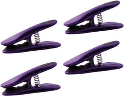 Wasknijpers Set - Kledingknijpers Klemmen - Kleding Drogen - Zachte Grip Siliconen - 48 Stuks - Paars Antraciet — thumbnail 5