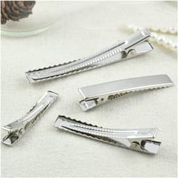 Metalen Haarspelden - Krokodillenklemmen Alligator Clips - Haar Styling - Glad en Duurzaam - 60 mm - Zilver — thumbnail 1