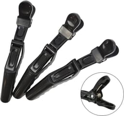 Haarclips Vrouwen - Kappers Clips - Haar Stylen - Anti-Slip Krokodil - 10 Stuks - Zwart — thumbnail 4
