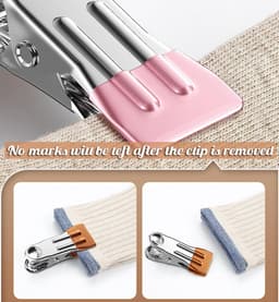 Wasknijpers, roestvrij staal, 32 stuks, zonder print, metalen wasknijpers, stabiele metalen klemmen, multifunctionele antislip wasknijpers, sterke klemmen — thumbnail 4