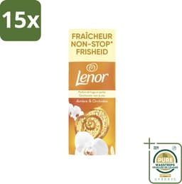 15 x Lenor – Geurbooster – Amber & Orchidee – 12 Wasbeurten – 155 g - Grootverpakking - Geurparels - Wasgeur - Luxegeur - Orchidee - Vanille — thumbnail 1