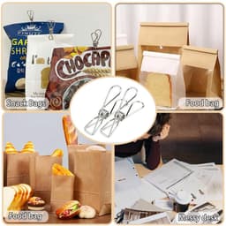 Dailygoods - Roestvrijstalen Wasknijpers - 50 Stuks Kledingclips voor Waslijn en Snacks — thumbnail 2