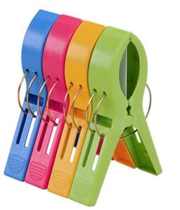 Dailygoods- Strandlaken Knijpers 8 Stuks - Kunststof Klemmen - Zonnebed Klemmen - Tafelkleed Klemmen - Kamperen - Sterk en Duurzaam — thumbnail 4