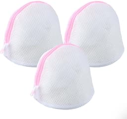 Dailygoods- Waszak met rits - Waszak voor ondergoed - Waszak voor sokken - Waszakken groot - Set van 3 - Roze katoen — thumbnail 2