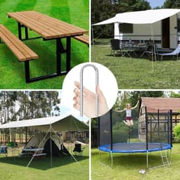 Dailygoods- Grondanker U-vormig 30 cm - Verzinkt Staal - Tentharingen - Grondpennen - Grondankers - 8 Stuks - Tentharing — thumbnail 5