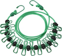 Camping Waslijn - Reis Waslijn - Kleding Drogen - Winddicht Anti-slip - Tot 3.7 Meter - Groen — thumbnail 1