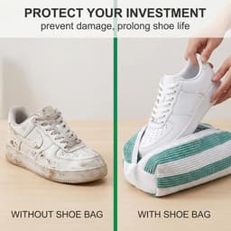 SnelShoppen - Pack van 2 Schoenwaszakken voor de Wasmachine, 360° Schoenreiniging, Sneakerwaszak met Rits, Ideaal voor Sneakers en Sportschoenen — thumbnail 3