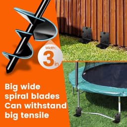 SnelShoppen - Grondankers voor Trampolinepalen, Robuuste Schuurankers, Haringen voor Hek en Carport, 6 Stuks van 35 cm, Ideaal voor Tuin, Camping en S — thumbnail 3