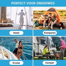 SnelShoppen - Portable Waszak Zwart - Compact en Lichtgewicht Reistas voor Camping, Backpacking en Op Reis - Ideaal voor Schoon Kleding en Vakanties — thumbnail 5