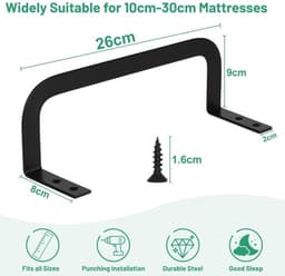 Dailygoods- Matrashouder Antislip - Matrasbeugel - Matrasstabilisatoren - Matrasstoppers - Geschikt voor matrassen 10-30 cm - Robuust met afgeronde hoeken — thumbnail 5