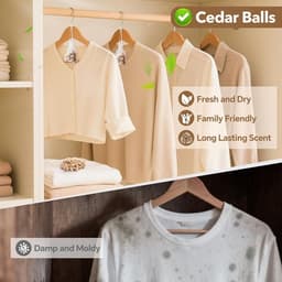 50 Stuks Mottenballen met Cedar Hout Geur - Effectieve Mottenbestrijding voor Kledingkast en Garderobe — thumbnail 4
