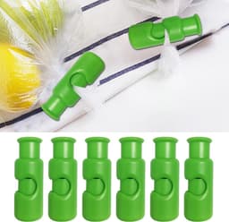 Zaksluitingen - Klemmen Clips - Voedsel Bewaren - Voedselveilig Materiaal - 10 stuks - Groen — thumbnail 5