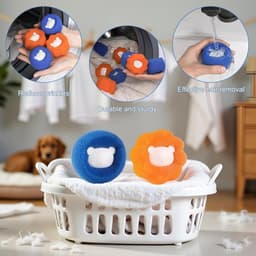 Haarverwijderaar wasmachine 8 stuks - Herbruikbare anti-lintballen - Verwijdert dierenharen en pluizen - ShopVlot — thumbnail 3