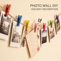Wasknijpers, gekleurde natuur, 3,5 cm, schattige kleine kleurrijke mini-wasknijpers, sierklemmen voor foto's, kleine houten decoratie, clips, ansichtkaarten, geschenken — thumbnail 5