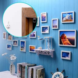 50 stuks mini houten haringen - 3 cm hart houten gekleurde haringen voor het vasthouden van foto, houten foto display clips papieren haringen met 10 M jute string voor decoratieve fotomuur — thumbnail 5