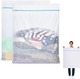 Grote Waszakken, 2 Stuks Wasnetten voor Wasmachine, 60x80cm, Ideaal voor Fijne Was, Ondergoed en Dekens — thumbnail 1