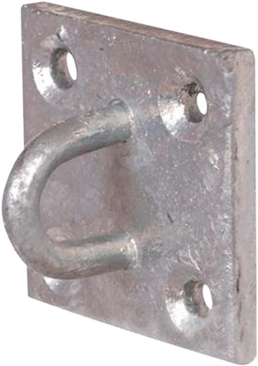 Metalen Muuranker - Plaat Bevestiging - Poorten Beveiligen - Verzinkt Staal - 50mm Diameter - Grijs — afbeelding 1