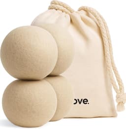 SnelShoppen - Natuurlijke Hennep Wasdroger Ballen, 4 Stuks, 35% Sneller, Hypoallergeen, Milieuvriendelijk, Stofconditioner, Snijdt Plooien en Statica — thumbnail 1