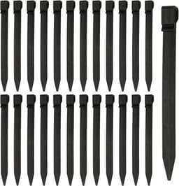 SnelShoppen - 22 Sterke Plastic Grondpinnen 24.5 cm | Duurzame Tentpinnen met Haken voor Tuin, Grasrand, Schutting en Camping — thumbnail 1