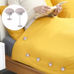 SnelShoppen - 24 Stuks Duvet Clips, Bedcover Klemmen, Antislip Mushroom Design, Ideaal voor Dekbed en Beddengoed, Perfect voor Thuisgebruik — thumbnail 2