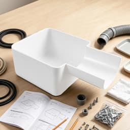 Wasmachine Afvoerbak Pluizenverzamelaar accessoire | Voorlader Wasmachine Afvoerbak Voor Vloer- en Wasruimtebescherming, Geur- en Watervlekpreventie, Schone Vloer, Gootsteen — thumbnail 5