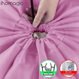 Extra grote waszak met trekkoord - Roze - Duurzaam polyester - Lichtgewicht en opvouwbaar - Voor college, slaapzaal en gym — thumbnail 4