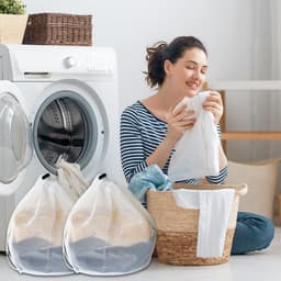 Netwaszakken 2 stuks - draagbaar - fijn net voor wasmachine - bescherming van delicate kleding - ShopVlot — thumbnail 3