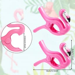 carmdering - Handtuchklammern - Strandtuch Clips - Grote Klemmen - Sterke Windweerstand - Veelzijdig Gebruik - Kunststof En RVS - Duurzaam Design - Comfortabele Grip - 2 Stuks — thumbnail 2