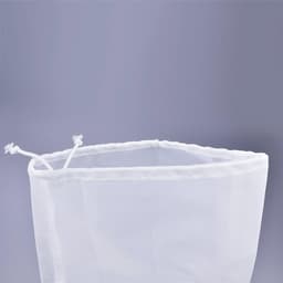 Herbruikbare Gaaszak - Nylon Zeef - Thuis Brouwen - Met Trekkoord - 2 Pakken 32x22cm - Wit — thumbnail 3