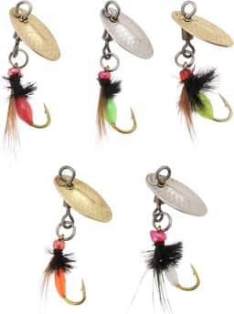 5Pcs Bionic Vliegvissen Lokt Met Spinner Voor Bass Sunfish Snoek Forel — thumbnail 1
