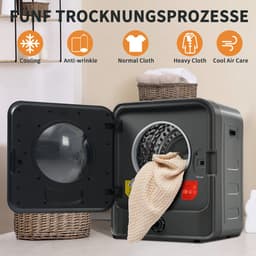 Wasdroger-3 kg (tot 4,5 kg)-830 W-5 programma’s-oververhittingsbeveiliging, meervoudige filtratie — thumbnail 3