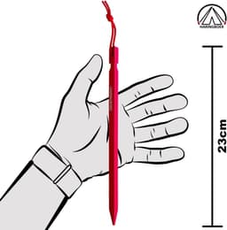 Aluminium Grondanker - Matrood - 23 cm - Lichtgewicht Y-Hering - Voor Kampeerders — thumbnail 2
