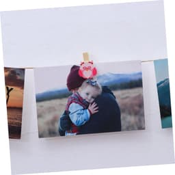 Houten Fotoklemmen - Mini Wasknijpers - Foto's Ophangen - Uil Ontwerp - 8 Stuks - Houtkleur — thumbnail 3