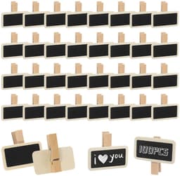 Dailygoods - Mini-borden om te beschrijven - 100 stuks houten wasknijpers — thumbnail 1