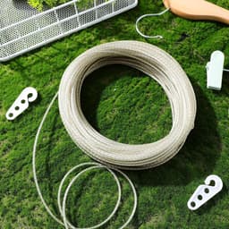 Sterke Waslijn - Drooglijn Outdoor - Kleding Drogen - Winddicht Ontwerp - 50 Meter - Transparant — thumbnail 5