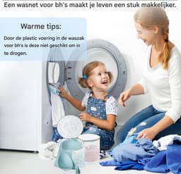 Dames Wassen - BH Beschermhoes Net - 3 Stuks - Duurzaam Polyester Mesh - Voor Fijne Was en Reizen - Wit — thumbnail 5