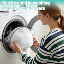Schoenwaszak voor wasmachine - Wit - 22 x 33 cm / 16 x 18 cm / 15 x 16 cm - Polyester Wasnet Set van 6 - Voor Schoenen, Ondergoed en Sokjes — thumbnail 5
