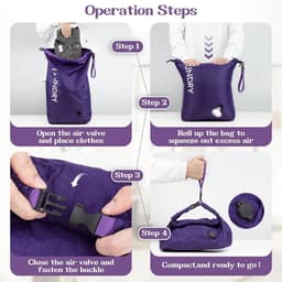Ruimtebesparende Waszak voor Reizen, Waterdichte Opbergtas voor Vuile Kleding, Geurvrije Organizer voor Zwemkleding, Yoga en Kamperen — thumbnail 3