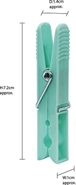 Roestbestendige Wasknijpers, Verpakking van 36, Aqua — thumbnail 5