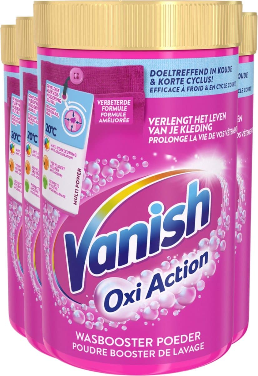 Vanish Oxi Action - Vlekkenverwijderaar - Wasbooster - Gekleurde Was - 1.5 Kg - Voordeelverpakking - 4 stuks — afbeelding 1